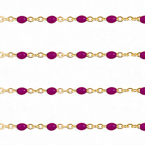 Stainless Steel - Rostfreiem Stahl Schmuckzubeh&ouml;r Jasseron 1mm Purple-gold