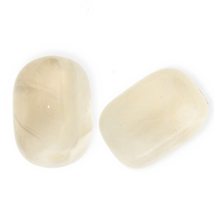 Acrylperlen Tube Off white-white marble