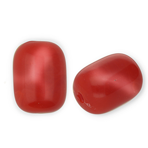 Acrylperlen Tube Red-white marble