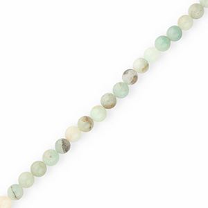 Naturstein Perlen Chalcedon (Quarz) 8mm matt Light turquoise multicolour