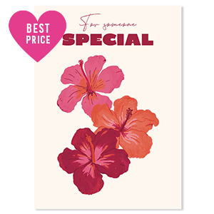BY31&reg; SchmuckKarten "For someone special" Off white-bordeaux red-coral red-pink
