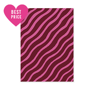 BY31&reg; SchmuckKarten Wellenlinien Bordeaux red-fuchsia