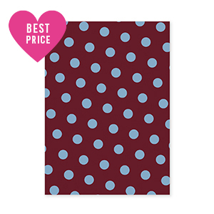 BY31&reg; SchmuckKarten Dots Mahogany red-light blue