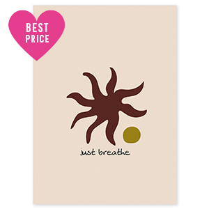 BY31&reg; SchmuckKarten "Just breathe" Cr&egrave;me-dark brown-olive green
