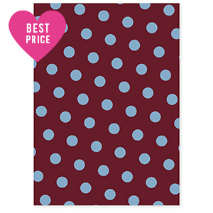 BY31&reg; SchmuckKarten Dots Mahogany red-light blue