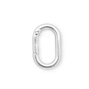 Zubeh&ouml;r f&uuml;r Schl&uuml;sselanh&auml;nger, Karabiner oval Silver