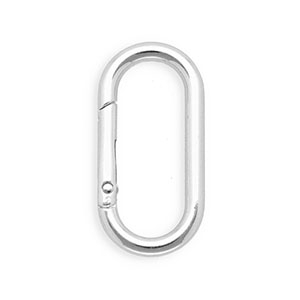 Zubeh&ouml;r f&uuml;r Schl&uuml;sselanh&auml;nger, Karabiner oval Silver