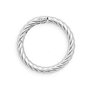 Zubeh&ouml;r f&uuml;r Schl&uuml;sselanh&auml;nger, Karabiner rund twisted Silver