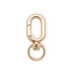Zubeh&ouml;r f&uuml;r Schl&uuml;sselanh&auml;nger, Drehkarabiner oval Gold
