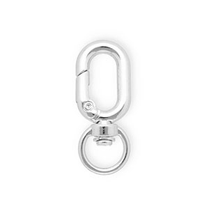Zubeh&ouml;r f&uuml;r Schl&uuml;sselanh&auml;nger, Drehkarabiner oval Silver