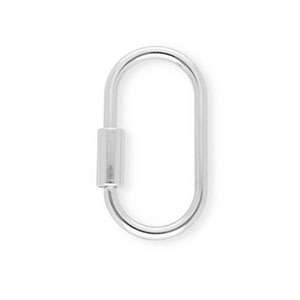 Zubeh&ouml;r Schl&uuml;ssel Anh&auml;nger Schloss, Oval Silver