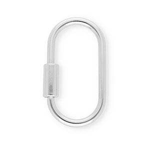 Zubeh&ouml;r Schl&uuml;ssel Anh&auml;nger Schloss, Oval Silver