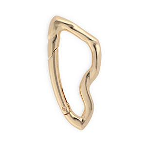 Zubeh&ouml;r f&uuml;r Schl&uuml;sselanh&auml;nger, Karabiner asymmetrisch Gold