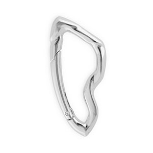 Zubeh&ouml;r Schl&uuml;ssel Anh&auml;nger Karabiner, Asymmetrisch Silver