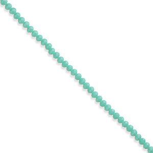 Top Glas Facett Perlen 6x4mm rondellen Light teal blue