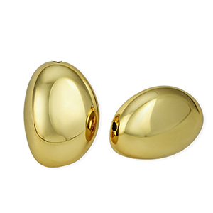 Acrylperlen Oval Gold