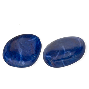 Acrylperlen Irregular Dark blue-multicolour-white marble