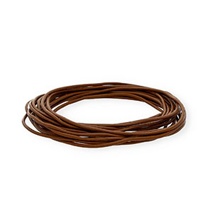 Leder rund 2&nbsp;mm Dark brown