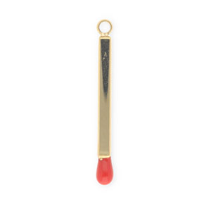 Anh&auml;nger aus rostfreiem Edelstahl, Streichholz Gold-red