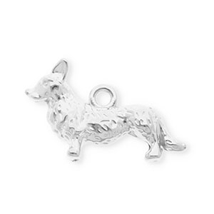Anh&auml;nger aus rostfreiem Edelstahl, Hund Silver