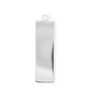 Anh&auml;nger aus rostfreiem Edelstahl, Rechteck Silver
