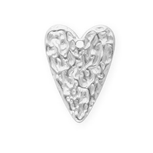 Rostfreier Edelstahl Anh&auml;nger, Herz Silver