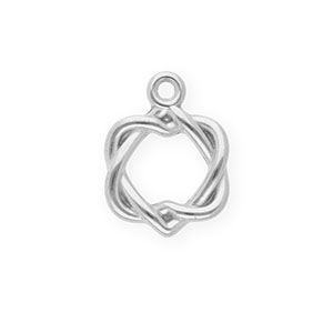 Anh&auml;nger aus rostfreiem Edelstahl mit verschlungenen Herzen Silver