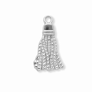 Anh&auml;nger aus rostfreiem Edelstahl, Quaste Silver
