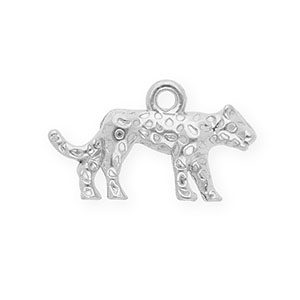 Anh&auml;nger aus rostfreiem Edelstahl, Leopard Silver