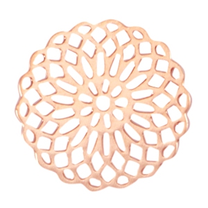 Bohemian Zwischenst&uuml;cke rund 15mm Rosegold