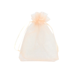 Schmuckbeutel Organza 9x12cm Apricot peach