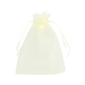 Schmuckbeutel Organza 10x13cm Light yellow