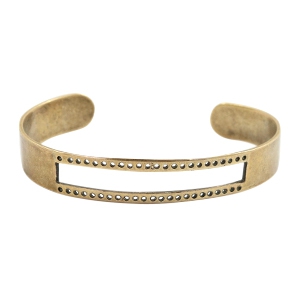 Metall Zubeh&ouml;r DQ Basis Armband (f&uuml;r Macram&eacute; Band) Antik bronze (nickelfrei)
