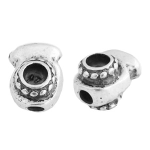 Metall Perlen TQ mit Fassung 4mm Antique silber