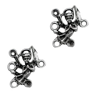 Metall Anh&auml;nger TQ Engel Zwischenst&uuml;ck/Fassung f&uuml;r Swarovski PP32 Antique silber