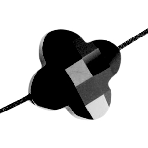 Fashion Facett Perlen Gl&uuml;cksklee Jet black