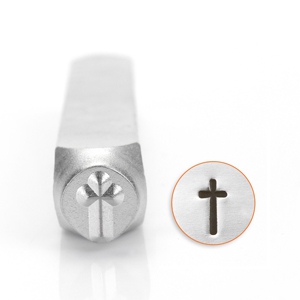 ImpressArt Figuren Stempel Kreuz 6mm Silber