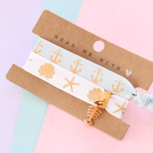 Summer Musthave: Armb&auml;nder + Haargummi aus elastischem Band