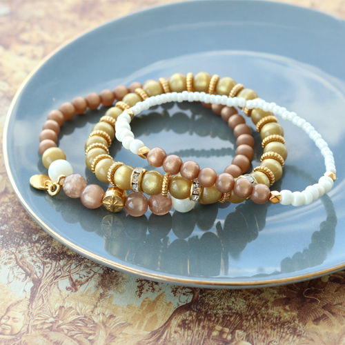 Schicken Schmuck aus Polaris Elements Perlen in warmen Farben