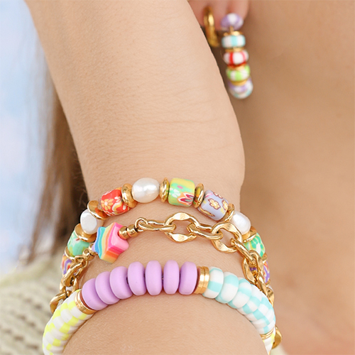 Kreativ Schmuckideen f&uuml;r Polymerperlen mit Blumenmotiven