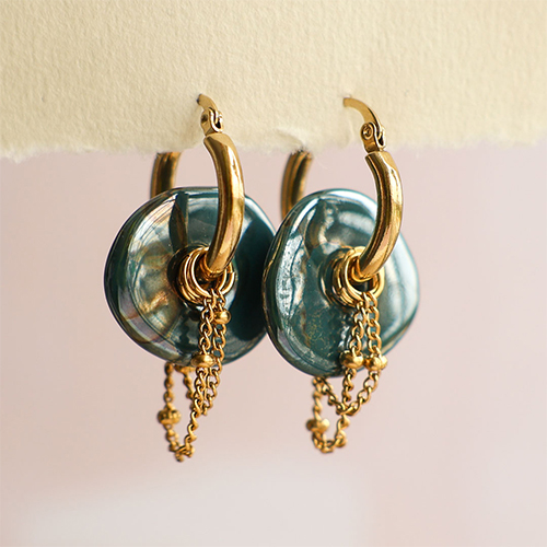 Schmuckideen mit DQ Donutperlen aus Keramik in Winterfarben