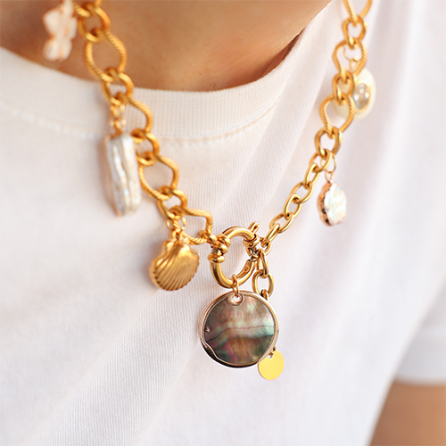 Trendigen Schmuck mit Perlmutt-Anh&auml;ngern und Zwischenst&uuml;cken erstellen