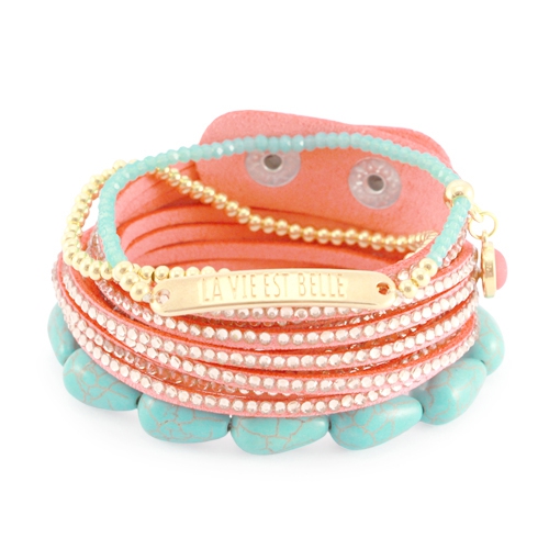 Luxus Kette und Armbandset in prachtvollen Farben