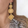 EASY Ohrringe in Soutache Stil mit gewebten Anh&auml;ngern und DQ Metall