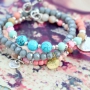Farbenfrohen Schmuck mit feine Details und Turquoise Naturstein Perlen