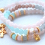 Trendy Pastell Schmuck und Accessoires mit Crackled Opal Glasperlen.