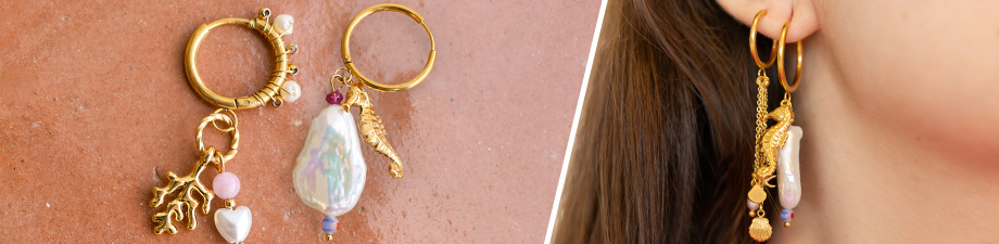 Neue Edelstahl-Creolen mit Öse Neue Edelstahl-Creolen mit Öse