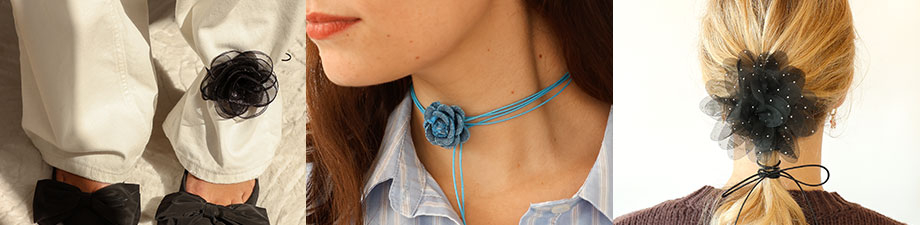 Neue Serie trendstarker Blumen-Choker