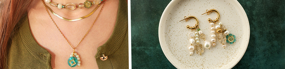 Acrylperlen mit goldfarbenen Details! Acrylperlen mit goldfarbenen Details!