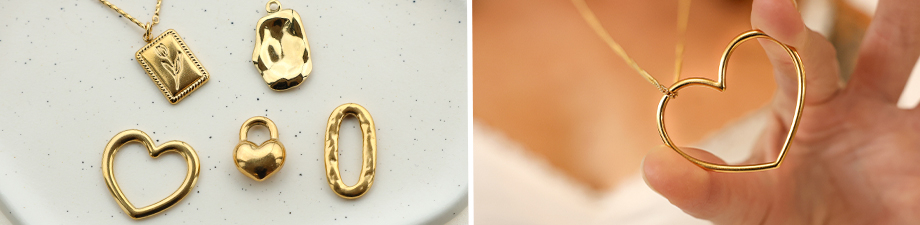 Neue Serie mit Anhänger und Schmuckzubehör aus Edelstahl Neue Serie mit Anhänger und Schmuckzubehör aus Edelstahl